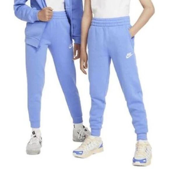 Nike Club Fleece Jogger Pants FD3008-450 Polar Blue Boys Girls Big Kids M Medium - Picture 1 of 13